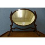 An Edward VII mahogany toilet mirror