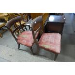 A pair of George IV mahogany dining chairs
