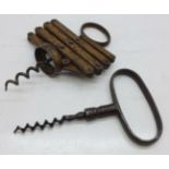 Two corkscrews, one marked J. Heeley & Sons