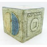 A square Troika vase, PB backstamp