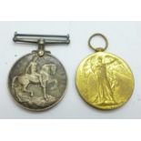 A pair of WWI medals to T1-1391 Corporal W.M. Hitchman, Army Service Corps
