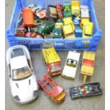 Burago, Matchbox, Corgi, Tonka die-cast model vehicles including playworn Batmobile