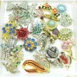 Vintage paste brooches