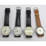 Three Sekonda wristwatches and a Timex wristwatch