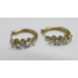 A pair of 9ct gold earrings, 1.3g
