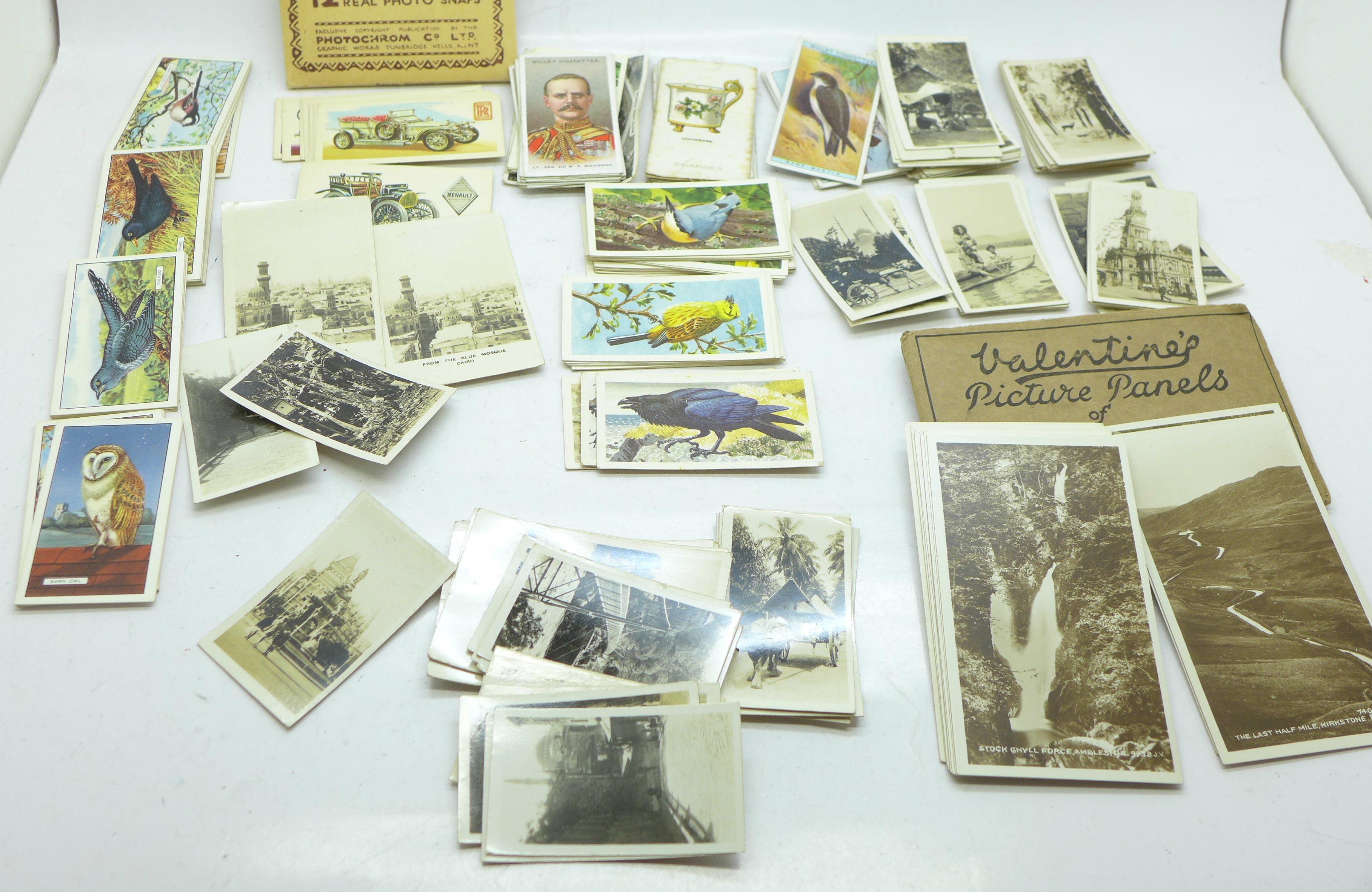 A set of forty Brooke Bond Bird portraits, a set of Valentine's picture panels of Ambleside,