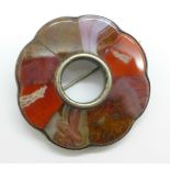 A Scottish agate brooch, 4.5cm