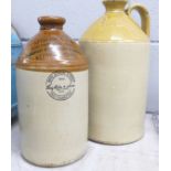 Two stoneware bottles, one marked Leighton & Son, Keighley, Yorkshire **PLEASE NOTE THIS LOT IS