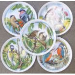 Five Goebel bird themed collectors plates