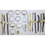 A collection of lady's watches including Sekonda, Tissot, Timex, etc.