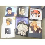 Thirty-nine LP records and nine 12" singles, Kylie Minogue, Spandau Ballet, Roxy Music, Eagles,