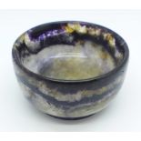 A Blue John bowl in Odin vein by Andrew Elliot, diameter 62mm, height 35mm