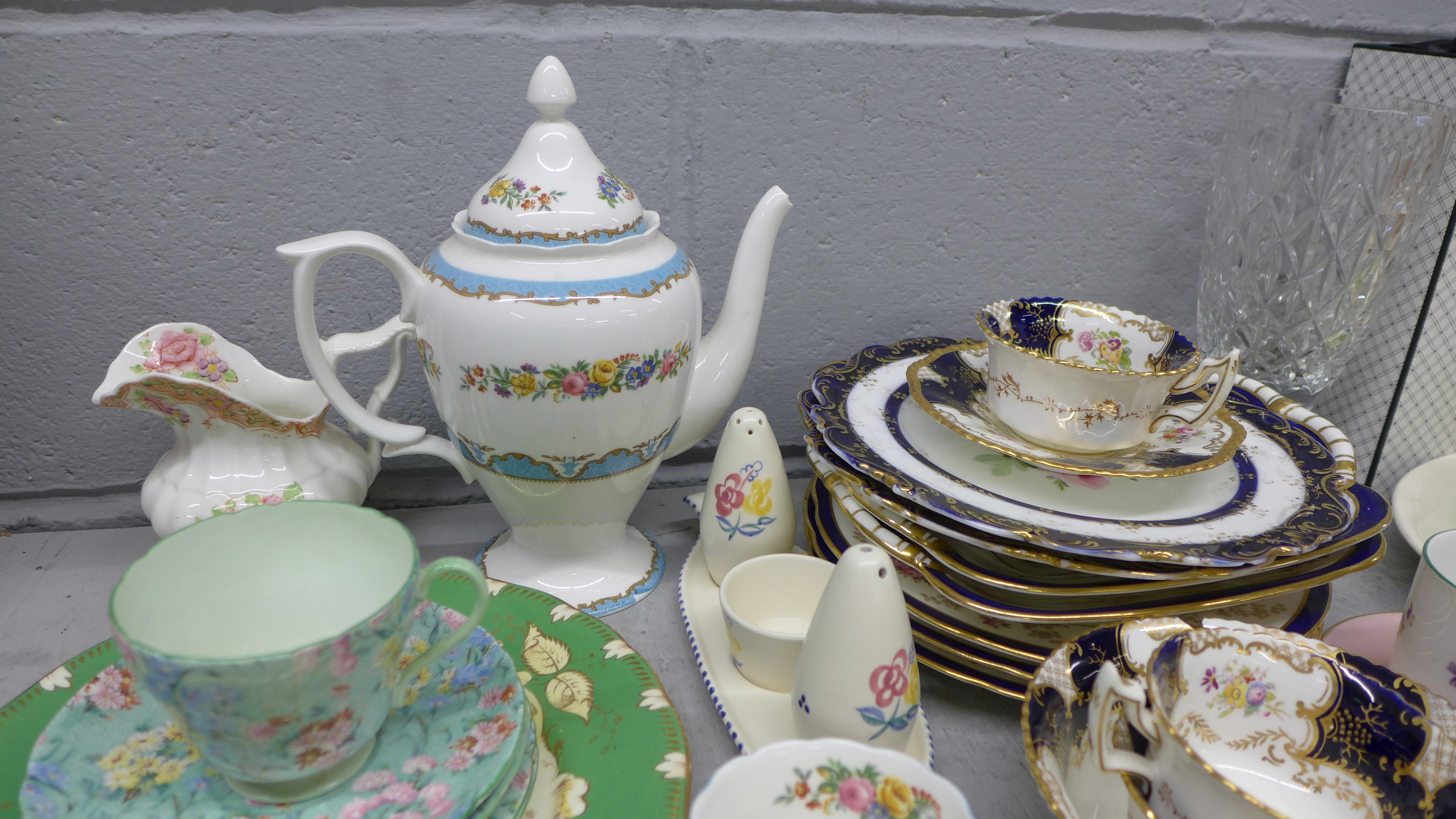 Decorative china including Shelley Melody, Poole, Paragon, Limoges, Coalport, Royal Worcester, - Image 3 of 4