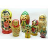 Seven Russian doll sets