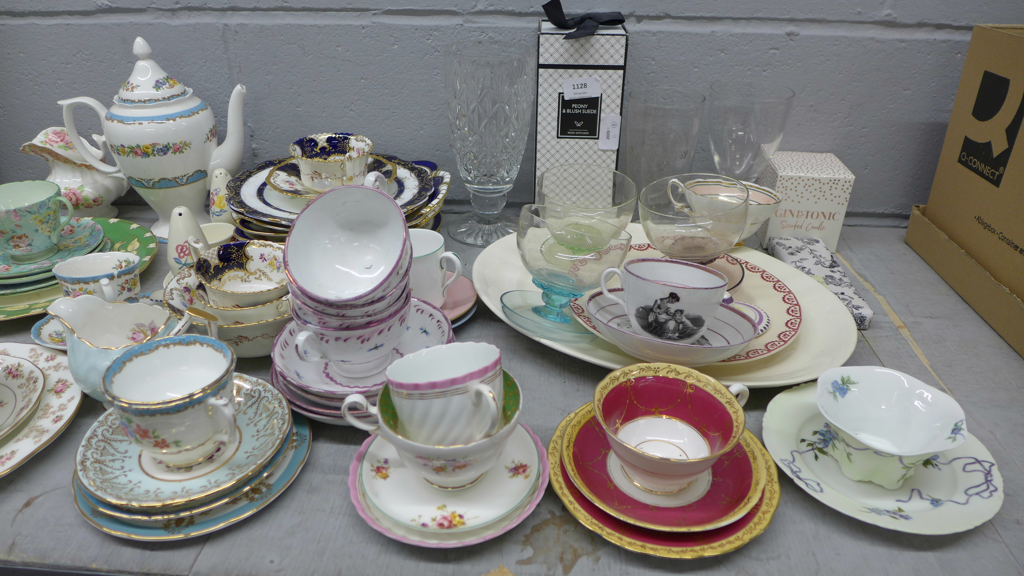 Decorative china including Shelley Melody, Poole, Paragon, Limoges, Coalport, Royal Worcester, - Image 4 of 4