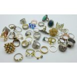 Over forty costume rings