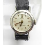 An Omega Ladymatic wristwatch, case back bears inscription