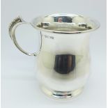 A silver mug, Birmingham 1971, 108g