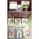 Eighty-five assorted graphic novels and comics, Manga, Watchmen, X-Men, Judge Dredd, etc.