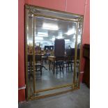 A large French style gilt framed mirror, 194 x 136cms (M24W202) #