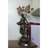 An Art Nouveau style figural table lamp