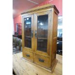 A Victorian oak table top cabinet