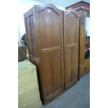 A beech fitted wardrobe