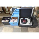 A BSR record player and records