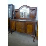 An Edward VII mahogany mirrorback sideboard