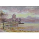 A.J. Stokes, Scottish loch scene, watercolour, 30 x 45cms, framed