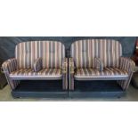 Two Sir Paul Smith Broadway Cinema love seats, 94cms h, 116cms w, 71cms d Personally designed by Sir