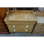 A Victorian pine chest of drawers