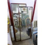 Two teak farmed mirrors