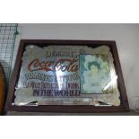 A Coca-Cola advertising mirror