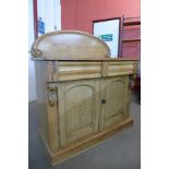 A Victorian style pitch pine chiffonier