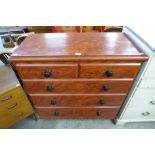 A Victorian pine chest of drawers