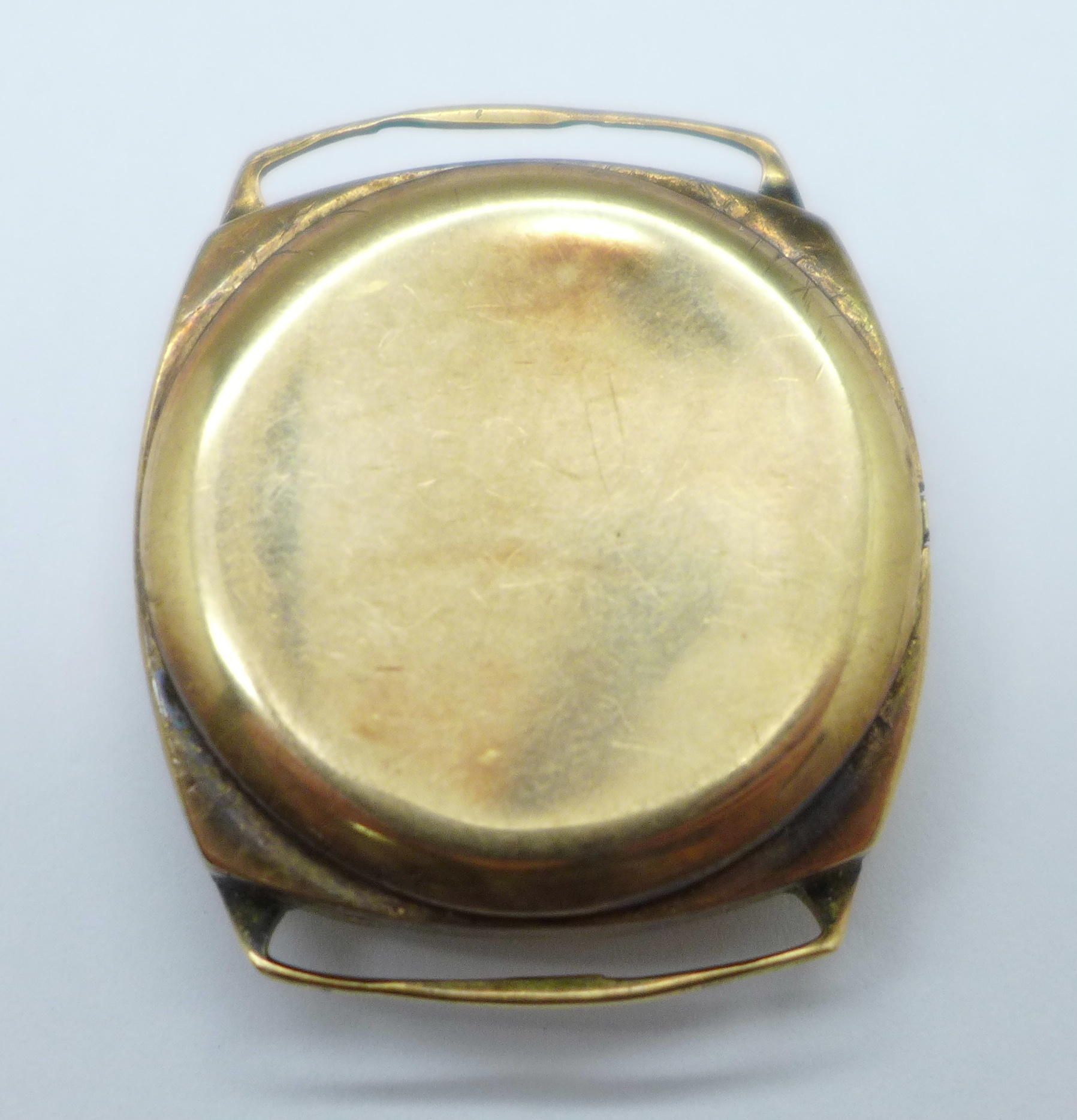 A 9ct gold Rolex wristwatch, a/f, dial, movement and case marked, 26mm case, lacking button - Image 4 of 4