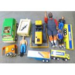 Tonka Toy vehicles, other die-cast vehicles and the A Team figures including large Mr T