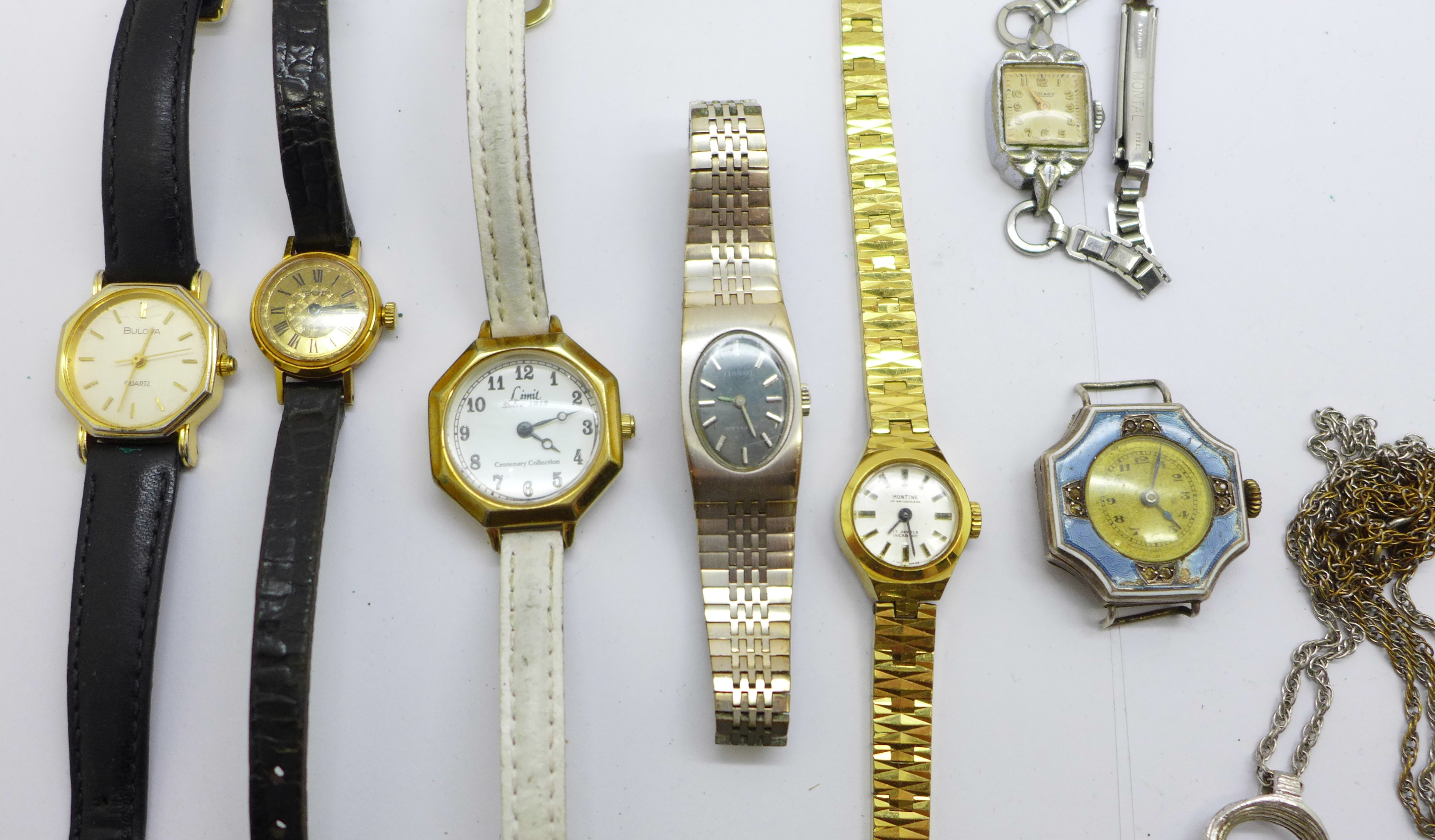 Lady's mechanical wristwatches, Tissot, Rotary, Bulova and Montine, etc. - Image 2 of 4