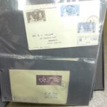 Stamps; album of Middle East first day covers, Aden, Egypt, Israel, Kuwait, etc. (78 covers)