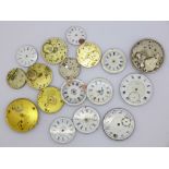 Pocket watch movements, a/f