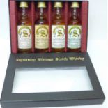Signatory vintage Scotch Whisky, four limited edition bottles; 1971 bottle no. 1147, 1972 no. 803,