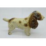 A cold painted model of a spaniel, 11cm