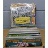 A box of 1960's-1980's LP records, including Elvis Presley, John Denver and Neil Diamond **PLEASE