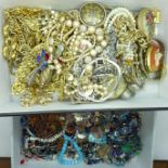 A case of costume jewellery