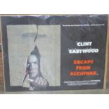 A film poster, Escape from Alcatraz, Clint Eastwood, quad