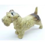 A cold painted model of a Scottish terrier, a/f