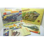 Five 1950's Toy trains shop catalogues, Fleischmann and Tri-ang
