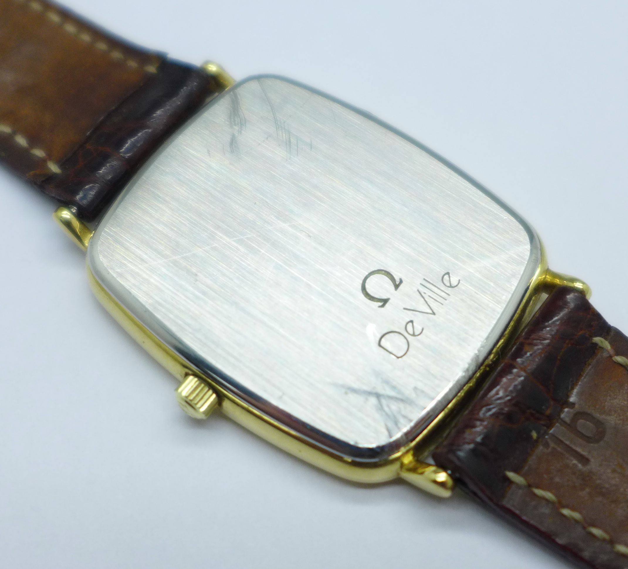 An Omega DeVille wristwatch with Omega strap and buckle, 26mm case - Image 4 of 6