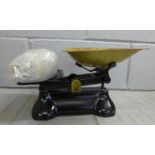 A set of Ferenay kitchen scales and weights **PLEASE NOTE THIS LOT IS NOT ELIGIBLE FOR POSTING AND